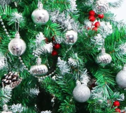 36pcs Silver Christmas Balls Shatterproof 1.57in -Christmas Decoration Shop 1.57 Silver Christmas Ball Ornaments 36Pcs 2 600x536 1