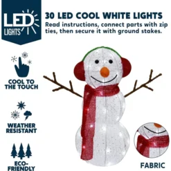 LED Light Up Yard Snowman With Earmuff Yard Light 1.7ft -Christmas Decoration Shop 1.7ft Fabric Snowman Christmas Yard Lights 4 结果 600x600 1