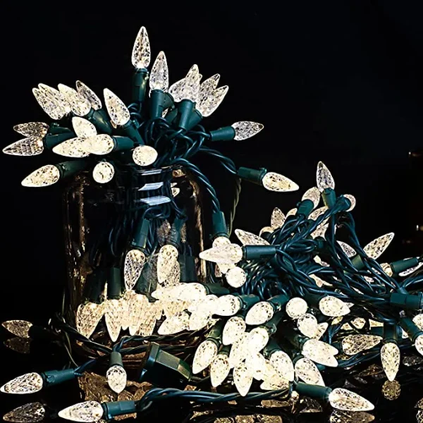 100 LED Warm White Christmas String Lights 34.12ft 5 100 LED Warm White Christmas String Lights 34.12ft - Image 3