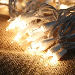 100 White Wire Christmas Lights Set -Christmas Decoration Shop 100 Clear White Wire Christmas Light Set 3 result 600x600 1
