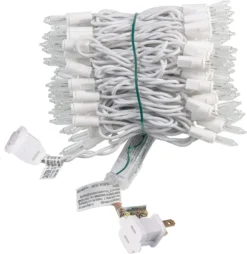 100 White Wire Christmas Lights Set -Christmas Decoration Shop 100 Clear White Wire Christmas Light Set 5 result 600x618 1