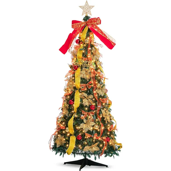 3.33ft 100 Lights Collapsible Christmas Tree Decorated 3 3.33ft 100 Lights Collapsible Christmas Tree Decorated