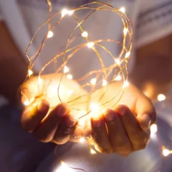 100 LED Warm White Led Copper Wire String Lights 33ft -Christmas Decoration Shop 100 Warm White LED Copper Wire String Lights 33ft 6 600x600 1