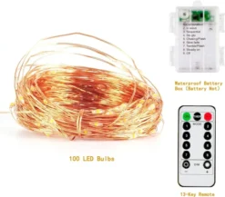 100 LED Warm White Led Copper Wire String Lights 33ft -Christmas Decoration Shop 100 Warm White LED Copper Wire String Lights 33ft 7 600x527 1