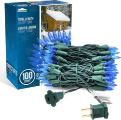Christmas Decoration Shop -Christmas Decoration Shop 100 count LED Christmas Lights Blue 3 result 600x594 1