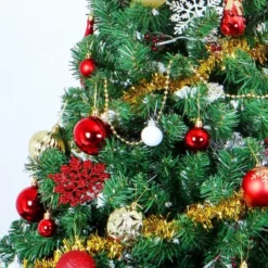 110pcs Red And Gold Christmas Ball Ornaments