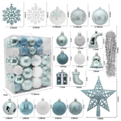 112pcs Baby Blue And White Christmas Ornaments -Christmas Decoration Shop 112 Pcs Baby Blue amp White Christmas Assorted Ornaments with a Star Tree Topper 4 result 600x600 1