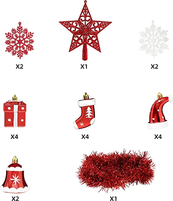 112pcs Red And White Christmas Ball Ornaments 7 112pcs Red And White Christmas Ball Ornaments - Image 5