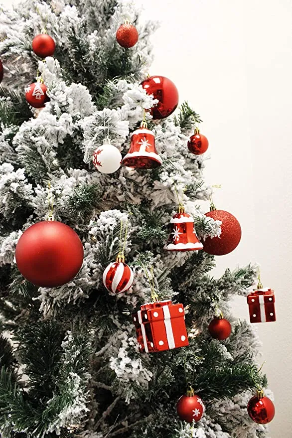 112pcs Red And White Christmas Ball Ornaments 8 112pcs Red And White Christmas Ball Ornaments - Image 6