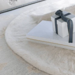 King Of Christmas 72" King Snow Faux Fur Tree Skirt