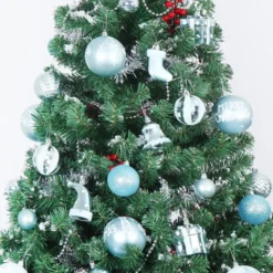 112pcs Baby Blue And White Christmas Ornaments