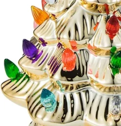 12in Prelit Tabletop Gold Ceramic Christmas Tree -Christmas Decoration Shop 12 Gold Ceramic Christmas Tree 5 result