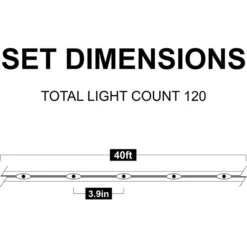 120 LED Multicolor Rope Light 46ft -Christmas Decoration Shop 120 LED Rope Light Multicolor 46ft