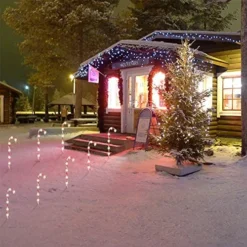 12pcs Christmas Candy Cane Pathway Markers 17in 10 12pcs Christmas Candy Cane Pathway Markers 17in -Christmas Decoration Shop 12Pcs Christmas Candy Cane Pathway Markers 17in 2