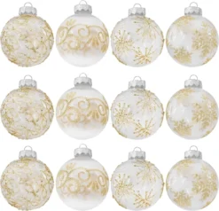 12pcs Gold Print Transparent Christmas Ball Ornaments 3.15in 10 12pcs Gold Print Transparent Christmas Ball Ornaments 3.15in -Christmas Decoration Shop 12Pcs Gold Print Transparent Ball Ornaments 3.15in 3 result 600x578 1