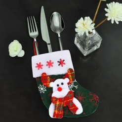 12pcs 3D Mini Christmas Stockings W/ Snowflakes 6in -Christmas Decoration Shop 12Pcs Mini Christmas Stockings Patches 6in 2 600x600 1