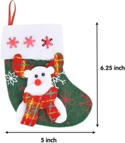 12pcs 3D Mini Christmas Stockings W/ Snowflakes 6in -Christmas Decoration Shop 12Pcs Mini Christmas Stockings Patches 6in 4 600x684 1