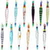 12pcs Christmas Tree Colorful Glass Icicle Ornaments