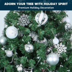 133pcs White And Silver Christmas Tree Ornaments -Christmas Decoration Shop 133pcs White and Silver Christmas Tree Ornaments 6 600x600 1