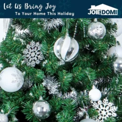 133pcs White And Silver Christmas Tree Ornaments -Christmas Decoration Shop 133pcs White and Silver Christmas Tree Ornaments 7 600x600 1