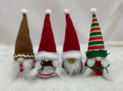 Gingerbread, Penguin, Elf And Santa Gnome Set