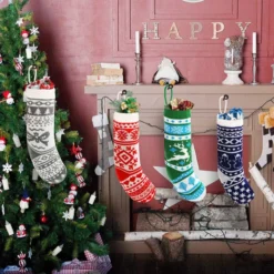 4pcs Multicolor Knit Christmas Stockings 18in -Christmas Decoration Shop 14 Pcs 18 Knit Christmas Stockings Multicolor 5 result 600x600 1
