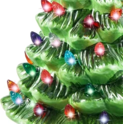 Ceramic Tabletop Christmas Tree 15in -Christmas Decoration Shop 15 Ceramic Christmas Tree with Decorations Green 5 result 600x606 1