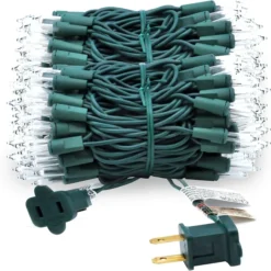 2x150 Warm White Christmas Lights -Christmas Decoration Shop 150 Counts Clear Green Wire Christmas Light Set of 2 5 result 600x600 1