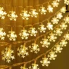 2x40 LED Warm White Led Snowflake String Lights 16ft -Christmas Decoration Shop 16ft 40 LED Snowflake Fairy Lights Warm White 1 result 600x600 1