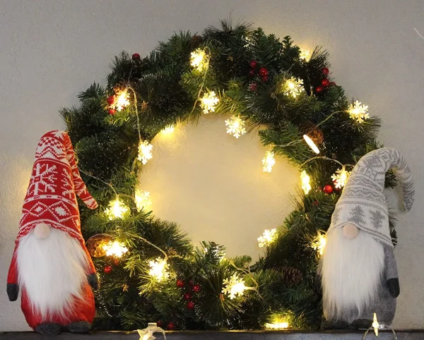 2x40 LED Warm White Led Snowflake String Lights 16ft 6 2x40 LED Warm White Led Snowflake String Lights 16ft - Image 4