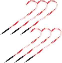 6pcs Candy Cane Christmas Pathway Markers 17in -Christmas Decoration Shop 17 Christmas Candy Cane Pathway Markers 6 Pack 4 result 600x605 1