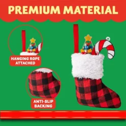 18pcs Red & Black Buffalo Plaid Christmas Stockings 5in -Christmas Decoration Shop 18 Pcs Christmas Stocking 5in Red Black Buffalo Plaid 5 结果 600x600 1