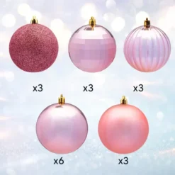 18pcs Rose Gold Christmas Ball Ornaments -Christmas Decoration Shop 18Pcs Christmas Ball Ornaments Rosegold 4 result 600x600 1
