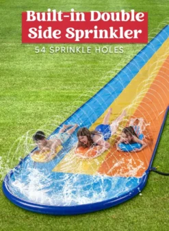 18ft Triple Lanes Slip Slide And 3 Boogie Boards -Christmas Decoration Shop 18ft Triple Lanes Slip Slide and 3 Boogie Boards 5 result 600x818 1