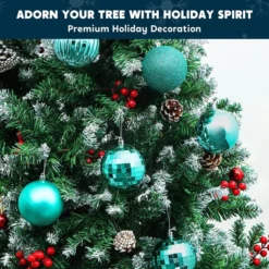 18pcs Blue Christmas Ornaments Balls Decoration 3.15in -Christmas Decoration Shop 18pcs Blue Christmas Ornaments Balls Decoration 3 4 600x600 1