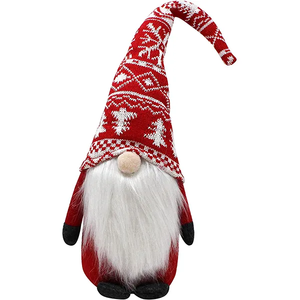 Christmas Gnome Plush Tabletop Decoration 19in 3 Christmas Gnome Plush Tabletop Decoration 19in