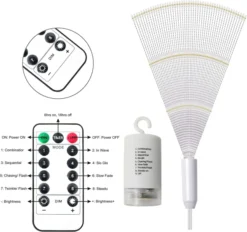 2pcs 120 LED Warm White Starburst Fairy Lights -Christmas Decoration Shop 2 Pack 120 LED Hanging Fairy Lights Warm White 4 result 600x564 1