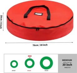 2pcs Red Christmas Wreath Storage Bags 30in -Christmas Decoration Shop 2 Pack 30 Red Christmas Wreath Storage Bag 4 result 600x569 1