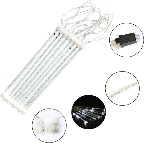 2x 8 Tubes Christmas Meteor Shower Icicle String Lights 5 2x 8 Tubes Christmas Meteor Shower Icicle String Lights - Image 3