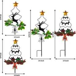 2pcs Christmas Tree Outdoor Solar Stake Lights -Christmas Decoration Shop 2 Packs Christmas Solar Stake Lights Christmas Tree 3 result 600x602 1