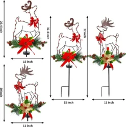 2pcs Christmas Reindeer Solar Stake Lights Outdoor -Christmas Decoration Shop 2 Packs Christmas Solar Stake Lights Reindeer 3 result 600x604 1