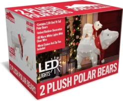 2pcs LED Christmas Polar Bear Plush Yard Lights 12 2pcs LED Christmas Polar Bear Plush Yard Lights -Christmas Decoration Shop 2 Pcs Plush Polar Bears LED Yard Lights 1 2 600x491 1