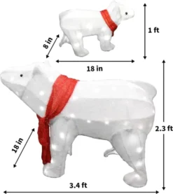 2pcs LED Christmas Polar Bear Plush Yard Lights 13 2pcs LED Christmas Polar Bear Plush Yard Lights -Christmas Decoration Shop 2 Pcs Plush Polar Bears LED Yard Lights 7 2 600x674 1