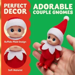 2pcs Plush Christmas Elf Doll -Christmas Decoration Shop 2 Pcs Red Tiny Baby Elf Doll Christmas 2 结果 600x600 1