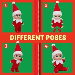 2pcs Plush Christmas Elf Doll -Christmas Decoration Shop 2 Pcs Red Tiny Baby Elf Doll Christmas 5 结果 600x600 1