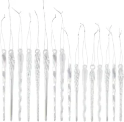 28pcs Glass Snowflake And Icicle Christmas Ornaments -Christmas Decoration Shop 2.4 Glass Iridescent Snowflake and Icicle Ornaments 28 Pcs 3 result 600x588 1