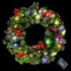 Christmas Holiday Wreath With Multicolored Lights 20in -Christmas Decoration Shop 20 Christmas Holiday Wreath with Multicolored Lights 1 result 600x600 1
