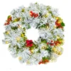 Christmas Wreath Flocked With LED Lights 20in -Christmas Decoration Shop 20 Christmas Wreath Flocked with LED Lights 1 result 600x600 1