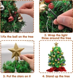 2pcs Artificial Mini Prelit Tabletop Christmas Tree Set 20in -Christmas Decoration Shop 20 Tabletop Christmas Tree with Decoration Kit 3 result 600x639 1