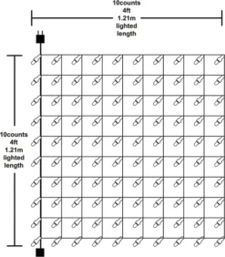 2x100 Warm White Christmas Net Lights 4x4ft -Christmas Decoration Shop 200 Incandescent Warm White Christmas Net Lights 1 600x685 1